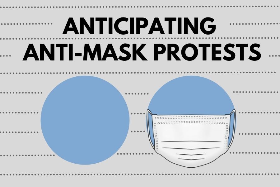 Students participating in the protest chose not to obey the district mask mandate by not wearing their masks to school Dec. 6 in order to demonstrate their opposition to the mandate. 