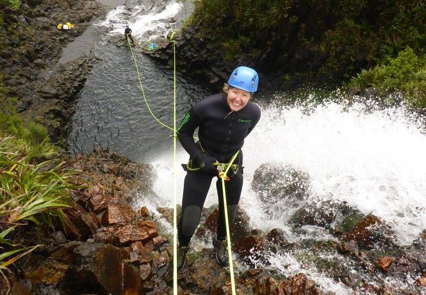 Always looking for a new adventure, Chemistry and 
Physics teacher Allison Privitt goes canyoning for the  first time. Canyoning involves navigating a 
mountain stream using a variety of techniques. “That’s the scariest thing I’ve ever done, it’s  the craziest thing I’ve ever done, and I’m doing it again 
this summer,” Privitt said. 