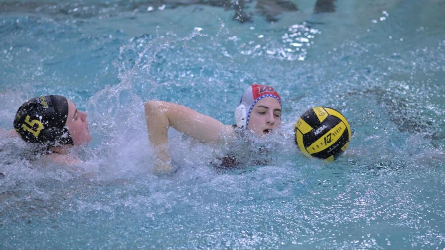 Racing to the ball, freshman Molly Bailey and her opponent swim without hesitation. Bailey joined water polo for the first time this year, and although the sport has proven to be difficult, she has persisted. “Water polo is a sport that has pushed me physically. At the start of the season, I asked myself why I was there and why I decided to sign up for it in the first place,” Bailey said. “But as the season progressed, something about the sport kept me wanting to play more and more. I love the people, the competition and the game.”