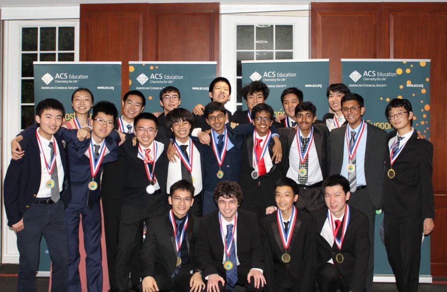 Senior Alan Song (fourth from the left in the back row) poses for a picture with his peers at the U.S. National Chemistry Olympiad Study Camp. His stay included lectures, labs and problem-solving events guided by head mentor Joseph Houck, a chemistry professor at Penn State University. We did a bit too many labs, but despite the challenge and the immense back pain I got from working all day, it was a great experience. I got to meet these incredibly hardworking and talented students and it left me feeling inspired, Song said.