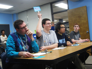 Students challenge Mooney to Jeopardy