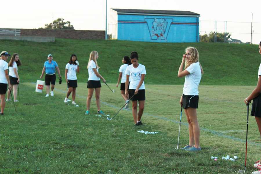 The players of the girls golf team are confident that they will win districts and reach state this season. Senior Emily Goldenstein did this last year, although no other Parkway West golfers followed her to state. Last year, there wasnt very much experience - we will do better this year; we still have everyone back, Goldenstein said.