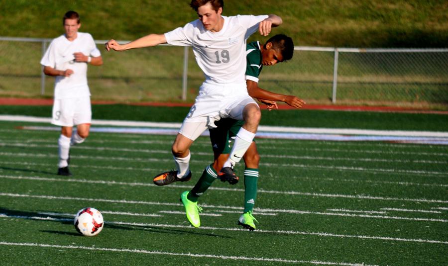 Boys varsity soccer takes on Pattonville in the first home game of the season. The senior spolighted was Dan Barlett. I think its really cool for each senior to be honored on their own night. I really like the idea, senior Ben Ratliff said.