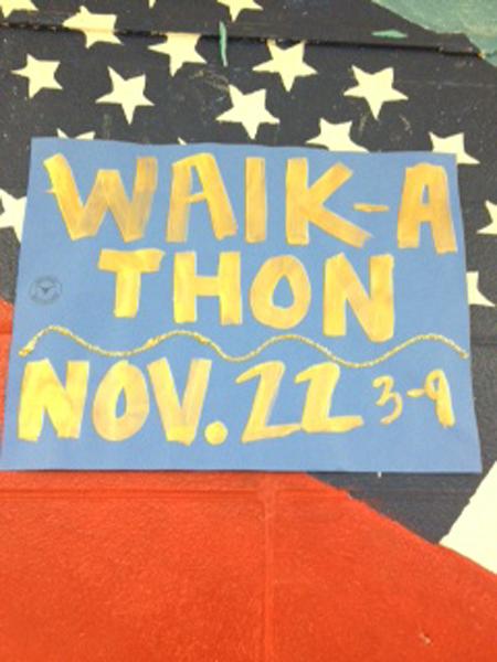 The Walk-a-Thon will be on Nov. 22 from 3-9p.m. in the stadium.