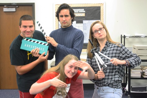 During a lunch meeting on Sept. 8, sophomore Ann Rapp, seniors Alex Schnurr, Charlie Huff and Elizabeth Newell plan the years upcoming calendar of events.