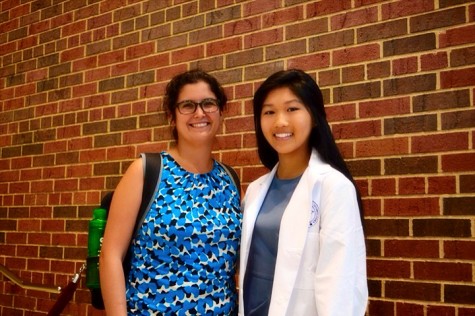 Clara Sun stands next to her mentor Dr. Blythe Janowiak, who guided Sun through the STARS program.