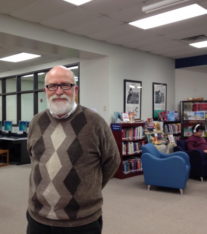 Lou Jobst, MOSAICS academy specialist, enjoys the library atmosphere. 
