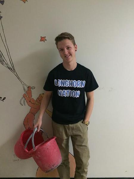 Sophomore Will Carter hold his supplies he uses for fire dancing. 