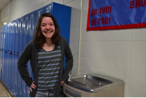Freshmen Katie Spillman wants to drink more water as one of her new year's resolutions. 
