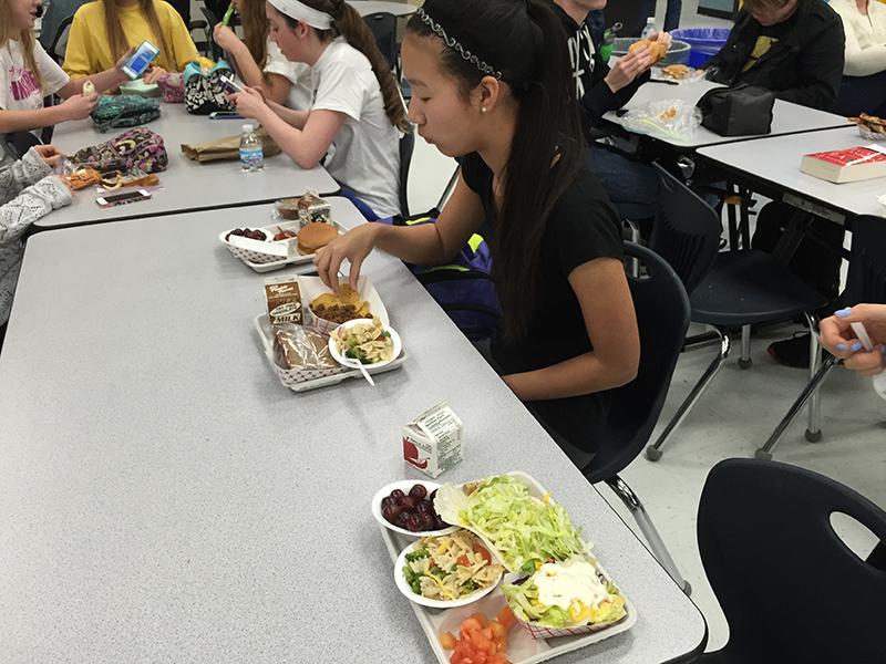 Freshman Rachel Wang buys a school lunch daily.