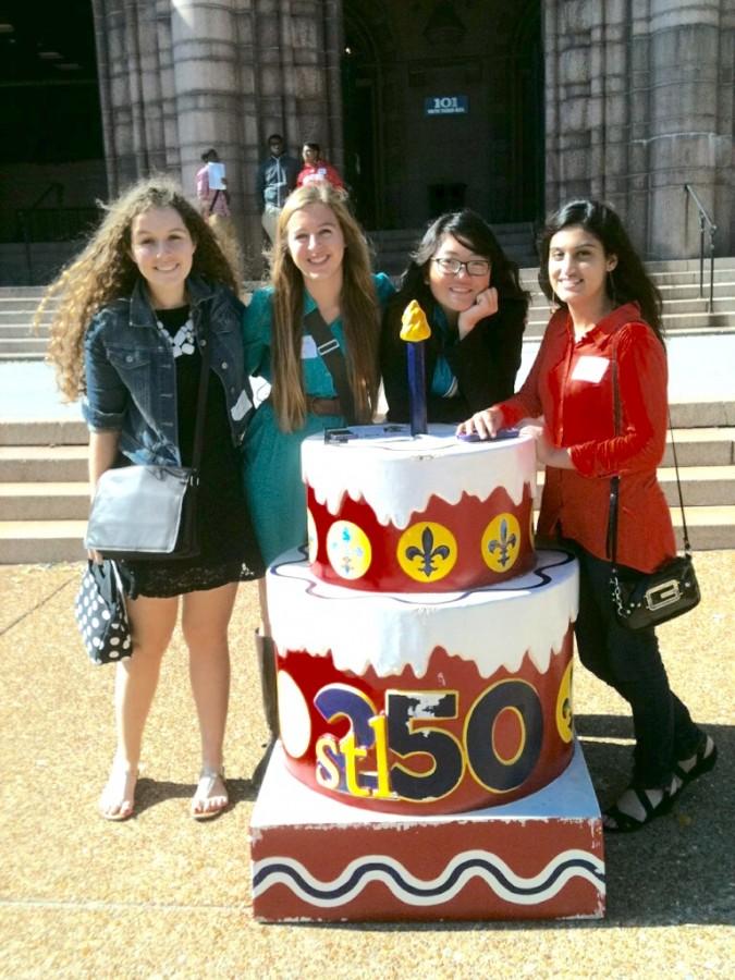 After visiting City Hall, juniors Lily McMorrow, Lauren Schumacher, Naomi Kodama and Anum Chaudhry explored different downtown neighborhoods.