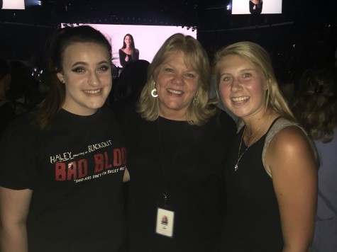 At the Taylor Swift concert on Monday, Sept. 28, Haley Teipelman met Taylor Swift's mom and was upgraded her nosebleed seats to the pit near Swift's family. [Haley Tiepelman, 9]