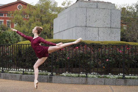 Student dancers reach the high barre of excellence