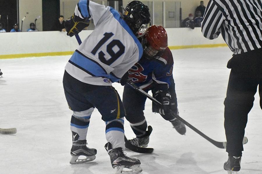 Senior forward Nick Balestra fights off a defender, at Queeny, against Parkway South in a pivotal conference match up. 