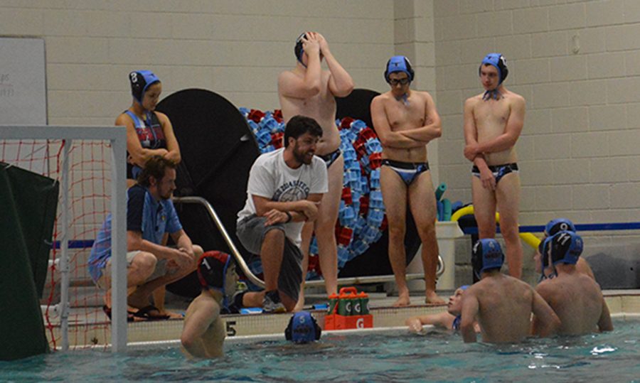 Coach Charlie Cutelli encourages his team during the game. 