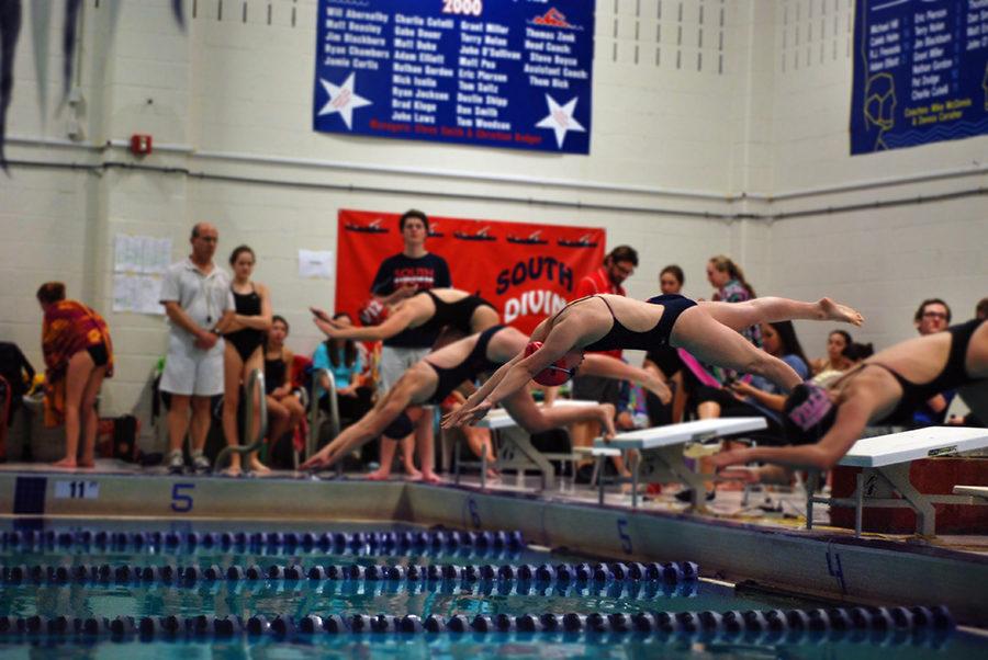 Wests swim and dive team competes at South.