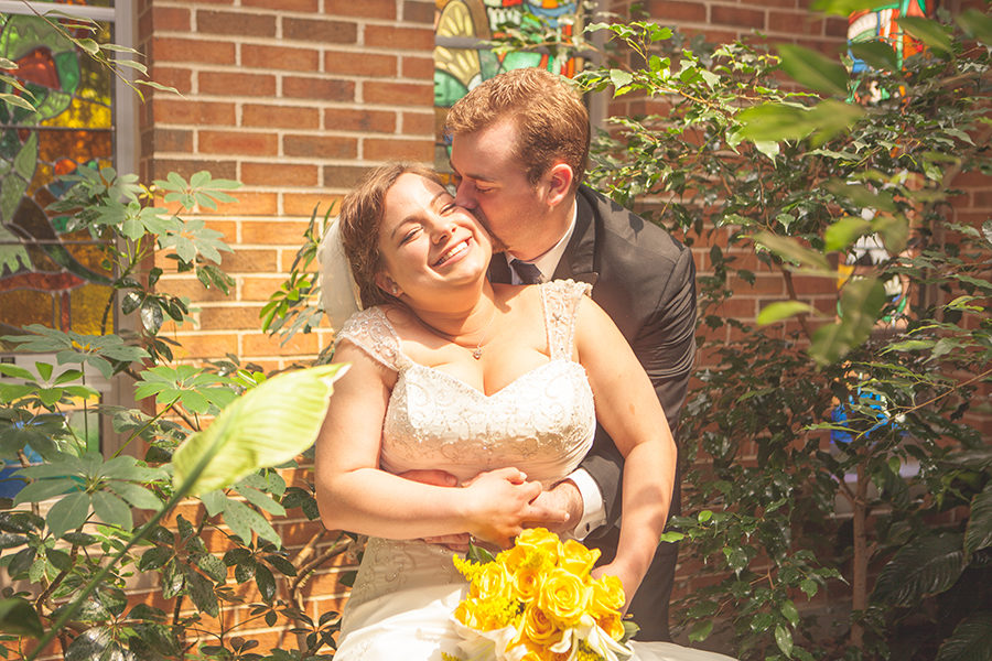 Jessica and Andrew at their wedding May 28, 2016.