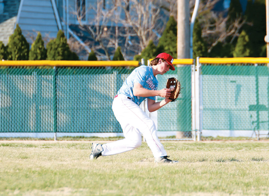 Center fielder Jack Swiney hauls in a fly ball for the out. In addition to a 1.000 fielding percentage, Swiney led Parkway West with a team-high mark in batting average, slugging percentage, on-base plus slugging, runs batted in and extra-base hits his junior year. “It’s a lot of hard work to get where you want to be if you want to play at the next level,” Swiney said. “You’ve got to sacrifice a lot of your time and commit to the process.”