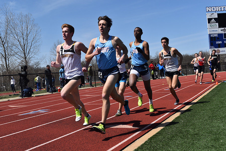 Pulling+ahead+of+the+crowd%2C+senior+Matyas+Csiki-Fejer+competes+in+the+1%2C500+meter+race+at+the+5th+Annual+Northwest+Invitational+Track+Meet.+Senior+Cerow+Aligab+came+in+third+at+4%3A19.07%2C+and+Csiki-Fejer+placed+fourth+at+4%3A19.83.+%E2%80%9CI%E2%80%99d+like+it+if+we+qualified+for+state+in+the+4x8%2C+and+individually%2C+in+the+800+%5Bmeters%5D+and+the+mile.+I%E2%80%99m+working+towards+these+goals+by+just+going+to+practice+everyday%2C%E2%80%9D+Csiki-Fejer+said.+%E2%80%9CGive+it+your+all.+Focus+on+the+hard+workouts.+Nothing+else+matters+when+you%E2%80%99re+racing.%E2%80%9D+