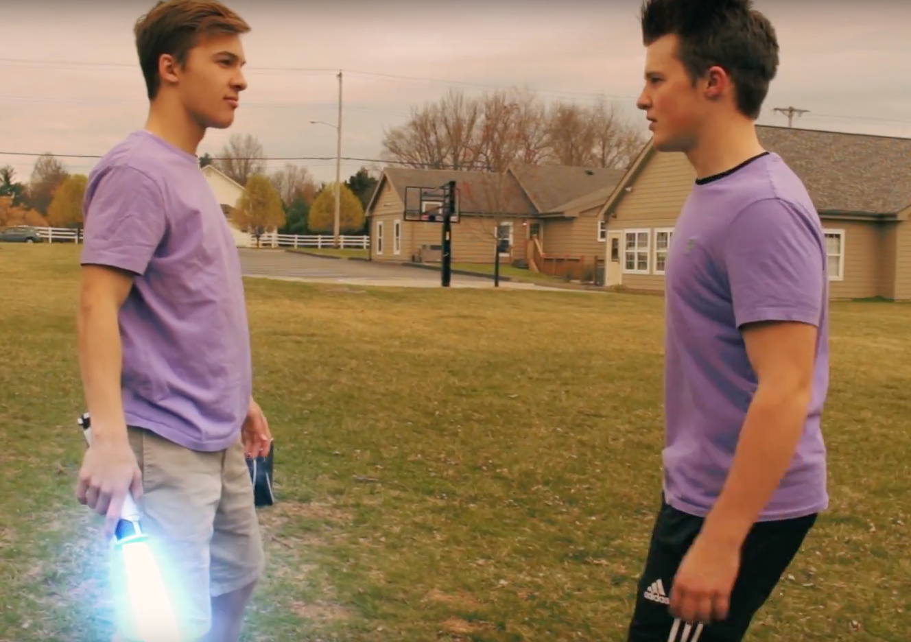 Westminster senior Trent Tarantino and Roseman face off in a scene from the film they created, “The Secret Life of Trent.” The film was made last year for Krewtube and the film was the product of days of work. “Single scenes can take up to 20 to 30 hours long because it's difficult to get the shot perfectly down,” Martin said.