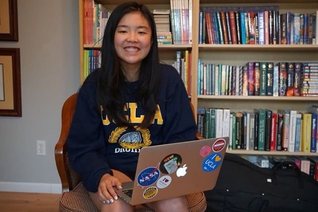 Senior Cheryl Ma seeks support for her essay in the Celebrating Student Voices contest