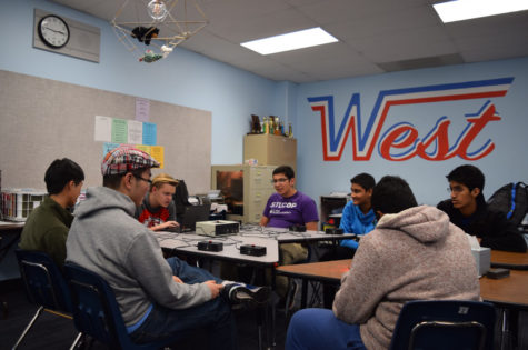 Senior Matthew Boyd test other scholar members for practice. Scholar bowl members practice every Monday after school in sponsor Patrick Troy’s room. “I think it can be intimidating for [underclassmen] to come to practice and see that the juniors and seniors know a lot of information, but I think [they] should still be doing it because it’s fun and you get to learn a lot.”