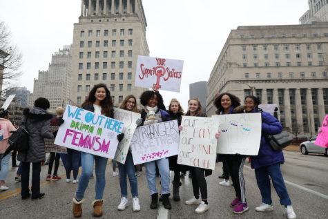 Students attend Womens March 2019
