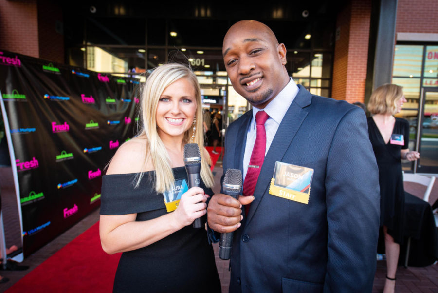 Laura Kleffner stands on the red carpet with coworker Jason Watson at the annual Mission: St. Louis Night for the Town Gala in September 2018. Kleffner and Watson were emcees for this event that raised $450,000. “Professionally, [this was] one of my greatest accomplishments at Mission: St. Louis,” Kleffner said. “[I am] constantly [wanting to] expand the awareness [about Mission: St. Louis] but also raise more money through different avenues.” 