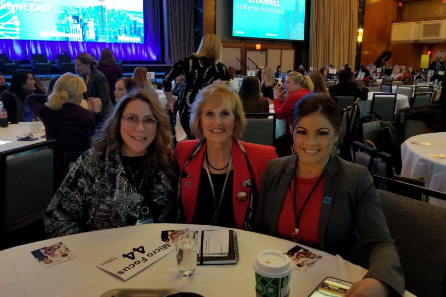 Alumna Celeste Rudd sits with Lisa Gardner and Sheryl Wharff at the 2018 Women of the Channel Leadership Summit East in New York City. This event is where female leaders advance their careers and strategic goals. “My interest in software stemmed from the desire to make a meaningful impact on society as well as my love of softwares constant need for adaptation to market needs and potential to make an incredible living. I am never bored and I know that what I do is impacting people in a meaningful way daily,” Rudd said.