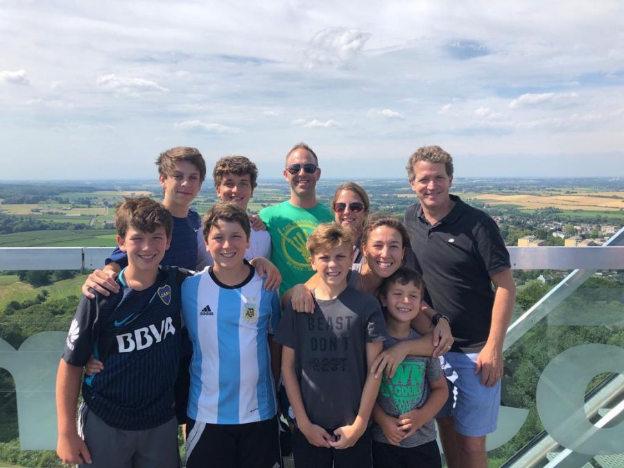 Standing atop a tower that overlooks Belgium, Germany and the Netherlands, sophomore Santi Helbig and his family are visited by fellow sophomore Alex Spangler and his family. Helbig was excited to see one of his best friends who he had not seen since he left for Germany. “Having him with me was a big reminder of all the people that love me back at home, and it made me so happy to be able to show him all the beautiful places we’ve been to so far. I really needed to see him after so much time away from everyone,” Helbig said. 