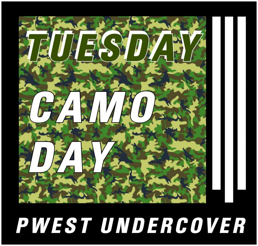 Camo Day is Tuesday, Sept. 10.