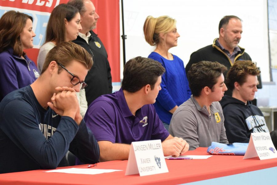 Seniors wait to sign their letters of commit to the school of their choosing. For senior Tommy Mohan, he still cannot believe he was able to get to this level. "As a little kid, that’s who you look up to and then now that you actually are what you looked up to, it’s like unbelievable," Mohan said.