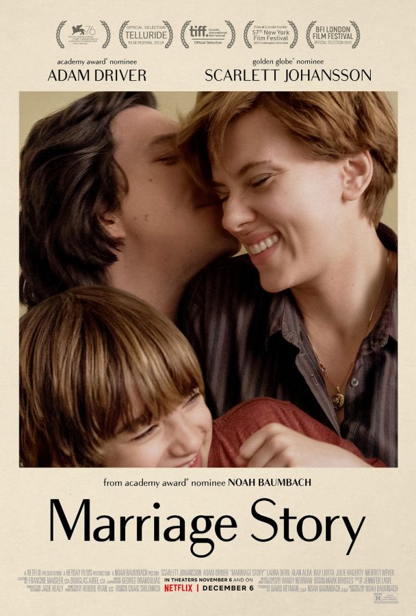 Actors Adam Driver and Scarlett Johansson star in Marriage Story, premiering Nov. 7 at 8 p.m. at the St. Louis International Film Festival. 