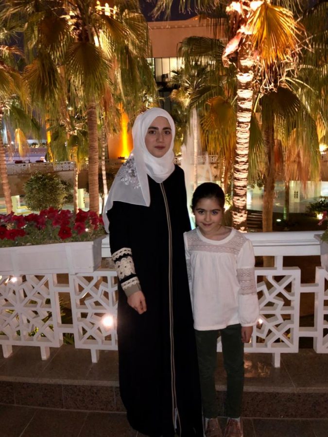 Sophomore Zeina Daboul poses with her sister in Saudi Arabia. Daboul felt that the situation regarding COVID-19 is more regulated in Saudi Arabia. “To me, I think the situation here is a lot more controlled than in the United States. The U.S. is having an increasing number of cases each day, while we have a constant number every day,” Daboul said. “The U.S. has also been struggling with its healthcare system and how its handling the situation, and while I am pretty sure that [Saudi Arabia] has the same problem, the issue is magnified in the U.S. due to its size and huge population.”