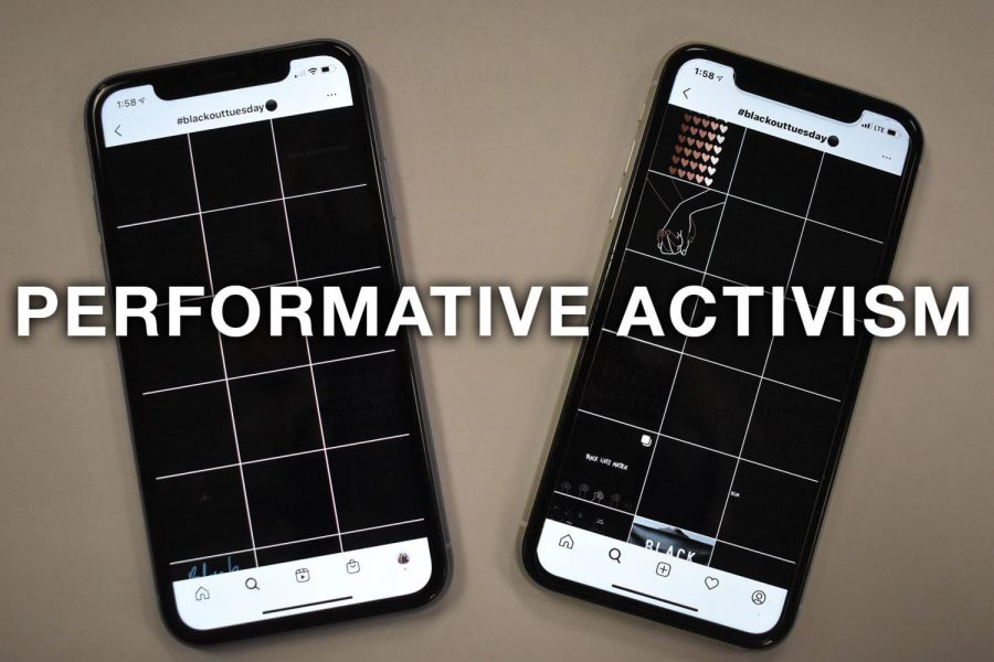 One example of performative activism occurred on June 2, when millions of Instagram users posted black squares with the hashtag #blackouttuesday. Performative activism, which consists of low risk actions and increases social capital, does little to help further a cause. 