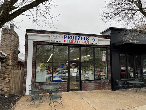 Outside of Protzel’s Delicatessen, located in Clayton