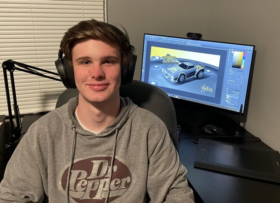 Making use of his design talent, Tyler uses Photoshop for this design, which is
the program that he is most comfortable with. He started a design for the “Make it Happen Esports Team” that was commissioned to him. “I do quite a bit of commission, I have about 1-3 commissions every week from someone. Not a lot, but I’m working on expanding commission request.
