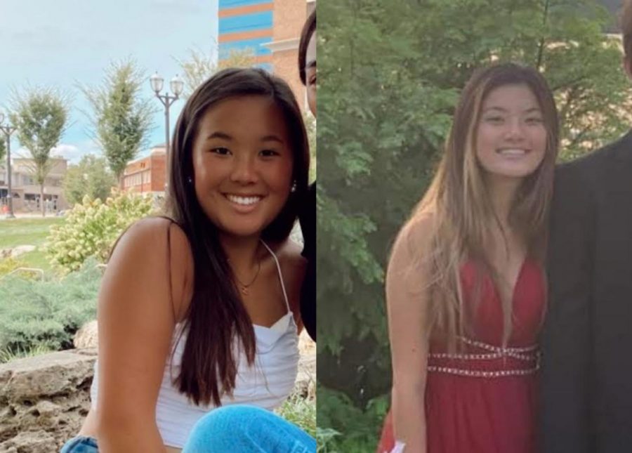 Sophomore Lia Emry and her sister Jadyn Duczman smile in pictures that they’ve exchanged. The sisters have been sending photos back and forth on social media. “We look alike. We’re definitely not twins, but we do have some similar features,” Emry said. 