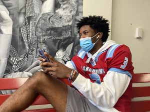 Before the big game, senior varsity football player Tre Bell listens to NBA Youngboy and Drake to get game ready. “I listened to them in particular because they have upbeat songs and it made me feel the most game ready,” Bell said.