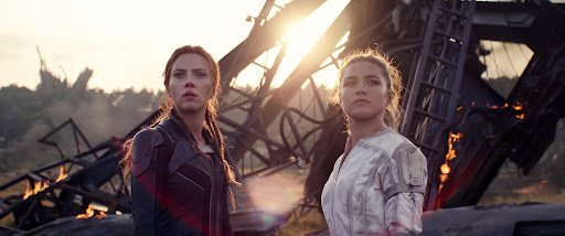 Black Widow/Natasha Romanoff (Scarlett Johansson) and Yelena (Florence Pugh) in Marvel Studios’ BLACK WIDOW, in theaters and on Disney+ with Premier Access. Photo by Marvel Studios. Photo used under Creative Commons Licenses.