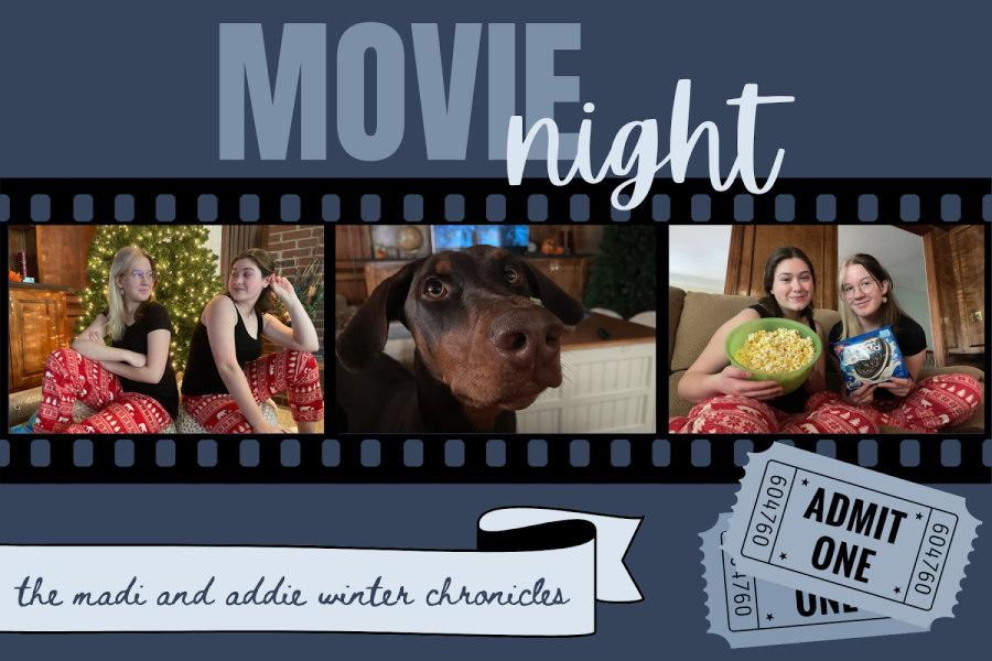 Madi+and+Addie+prepare+for+the+winter+season+with+matching+pajamas+and+a+movie+night.