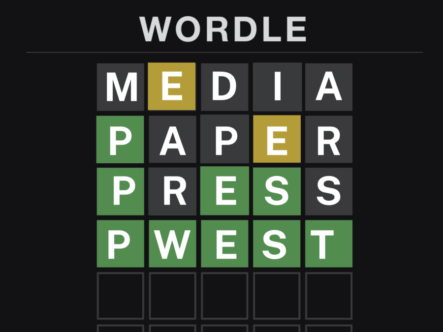 A graphic featuring the game Wordle.