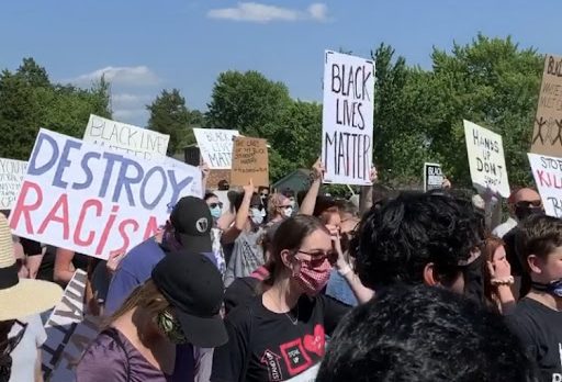 With banners up in the air, a diverse group of students, teachers, parents and alumni rally to end racism. On June 14, 2020, more than 1,000 people marched from West High campus onto the streets of Clayton Road and Baxter Road before an 8 minute, 46 second moment of silence at West Middle School in memory of George Floyd. “I'm proud of our students and the Parkway community, for their maturity, ability to speak up when they see something wrong and challenging us to do more and do better,” Dr. Charlotte Ijei, the district's Director of Pupil Personnel and Diversity said.