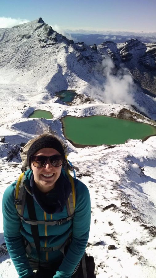 While traveling around the world, Chemistry and Physics teacher Allison Privitt
hikes the icy mountains of New Zealand. Privitt lives for 
new adventures, and doing extreme things is part of her 
daily life. “It’s one of the top day hikes in the entire world,
and it’s also the base of Mount Doom from ‘Lord of the
Rings,’ so I wanted to go,” Privitt said.