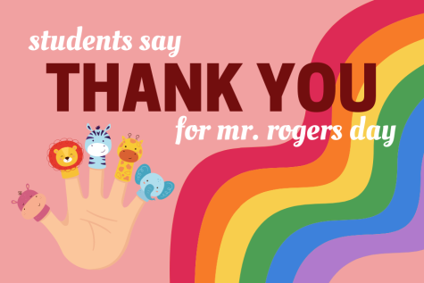 Students share staff members, family members and friends that they are thankful for in honor of Mr. Rodgers Day. 