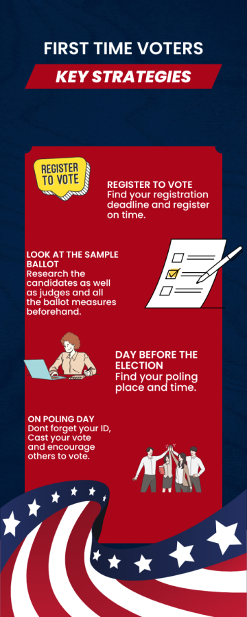 Blue and Red Modern Political Campaign Planning Key Strategy Infographic