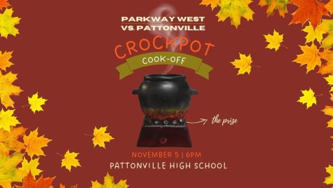 Pattonville High School resumes the Crockpot Cook-off with Parkway West. An assortment of foods prepared by students and families of both schools will be displayed for people to sample. Whichever school earns the most votes wins the crockpot-shaped trophy. “Theres a lot of good food, and people have a lot of good choices. Ultimately, being a West teacher, my allegiances are with West. Im hoping we can be the ones to go into the other school and win the trophy,” Orchestra teacher Ed Sandheinrich said.