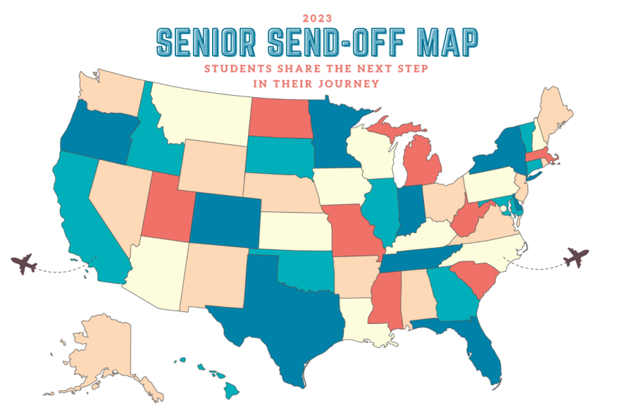 2023 Senior Send-off Map
