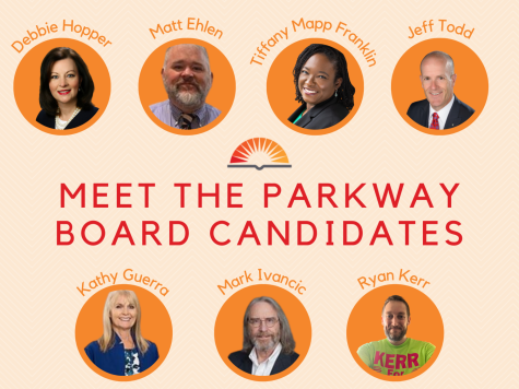 Seven candidates are running for three spots in Parkway’s Board of Education, which works with the district superintendent to execute and implement district policies. The election will take place on April 4.