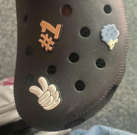 Freshman Jariyah McCalister personalizes her Crocs with a few well-placed pins.